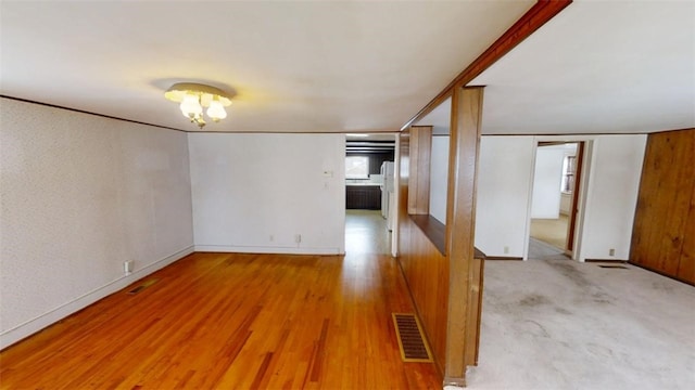 unfurnished room featuring light hardwood / wood-style flooring