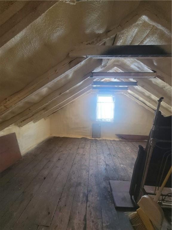 view of attic