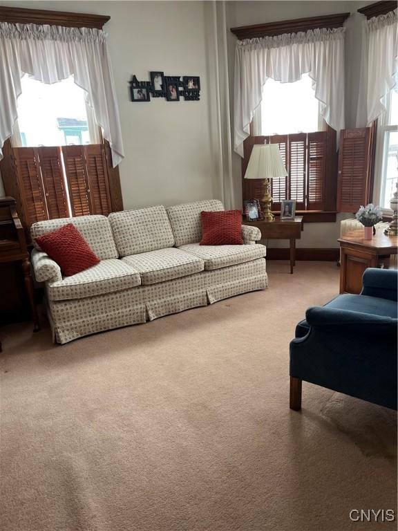 view of carpeted living room