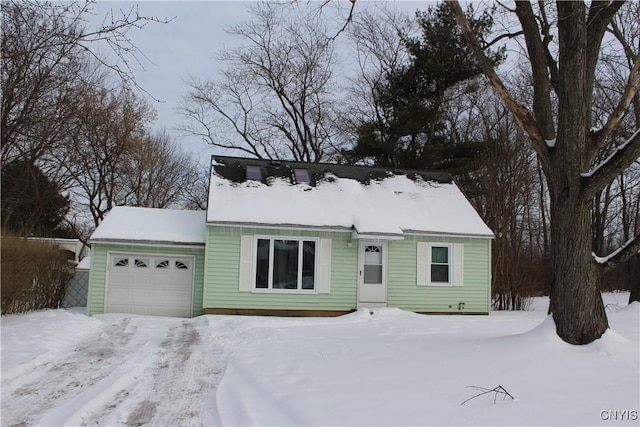 view of front of home featuring a garage