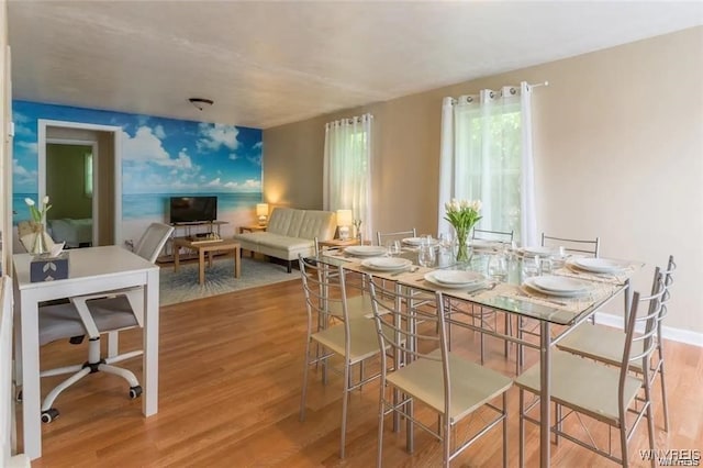 dining room featuring wood-type flooring