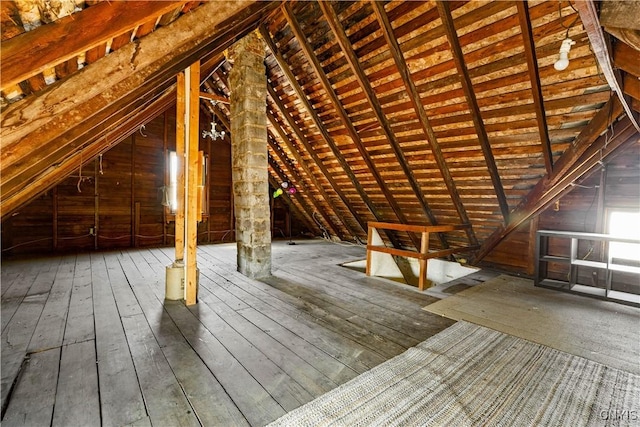 view of attic