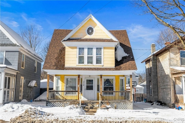 view of front of house with a porch