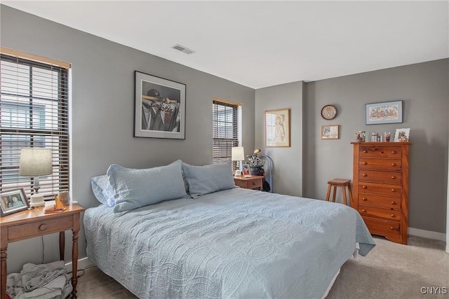 view of carpeted bedroom