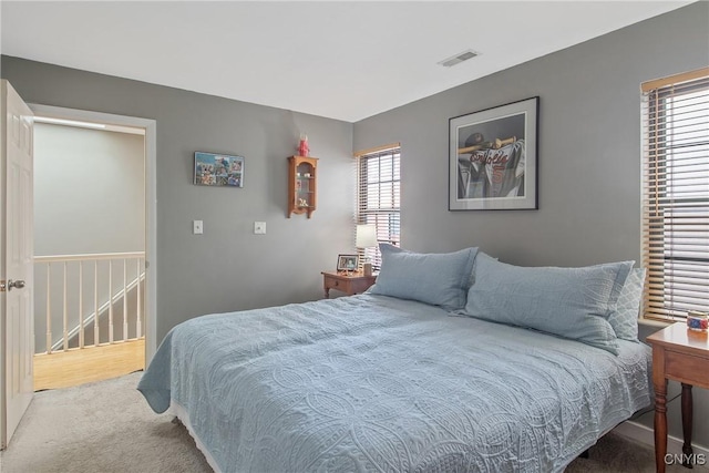 bedroom featuring carpet flooring