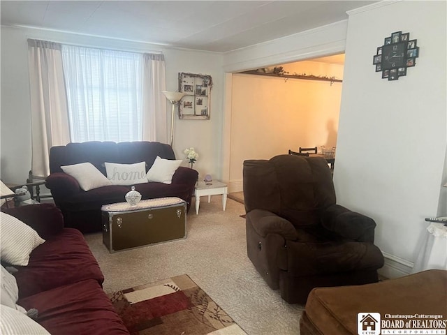 view of carpeted living room