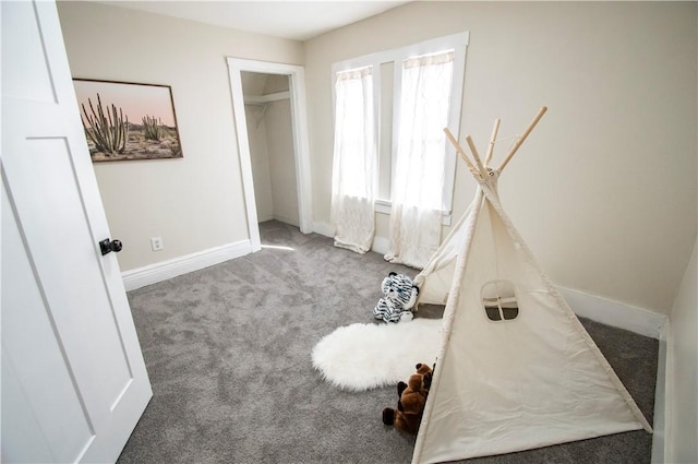 bedroom with carpet floors