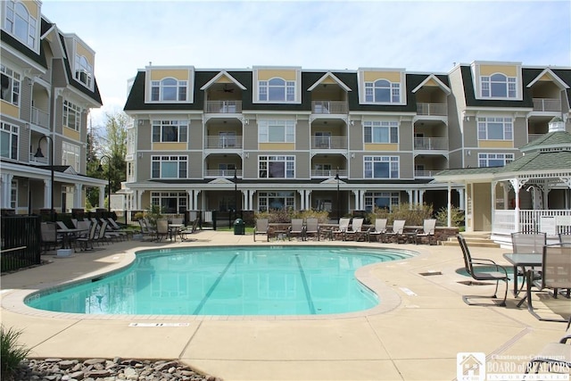 view of pool with a patio