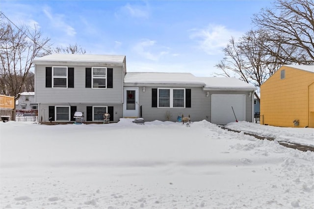 tri-level home with a garage