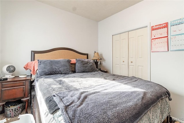 bedroom featuring a closet