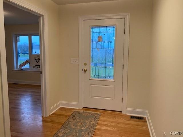 entrance foyer featuring light hardwood / wood-style flooring