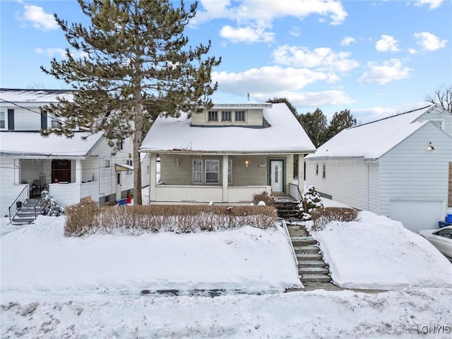 view of front of property with a porch