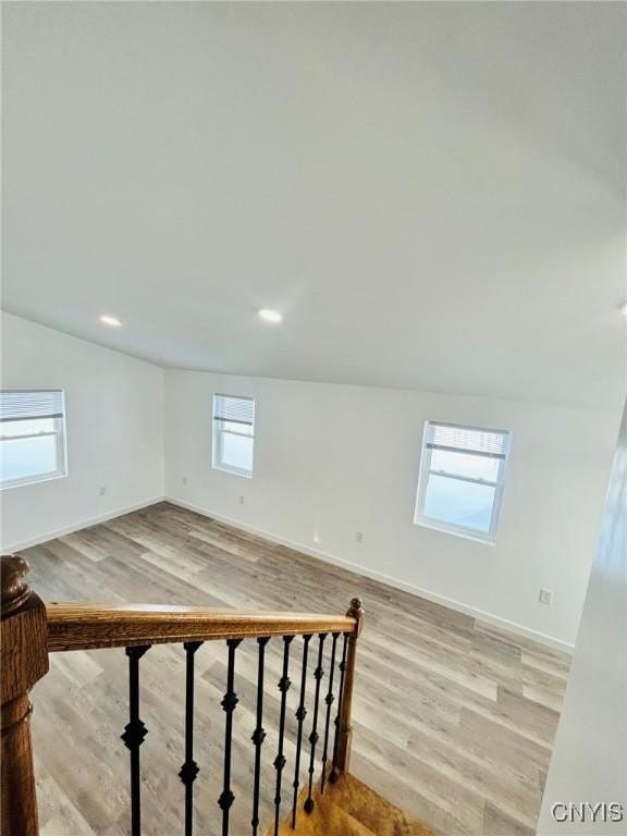 interior space with hardwood / wood-style flooring