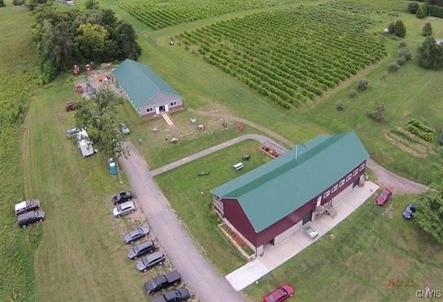 aerial view featuring a rural view