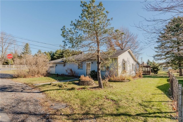 exterior space featuring a yard