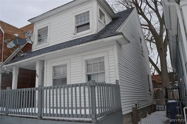 view of property exterior featuring central AC