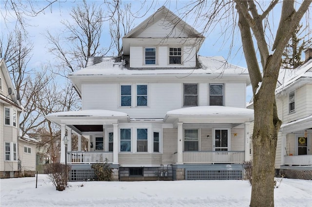 view of front of house featuring covered porch