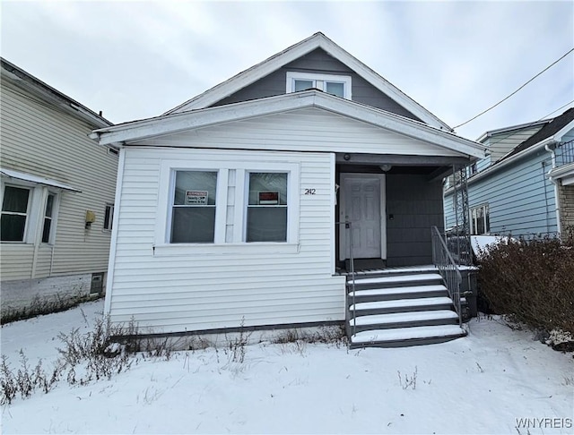 view of bungalow