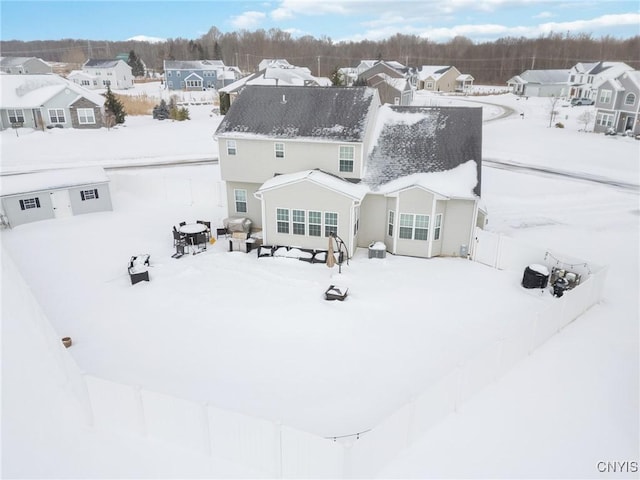 view of snowy aerial view