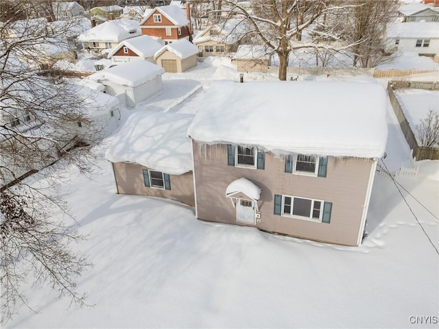 view of snowy aerial view