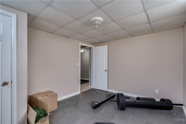 11190 US Route 11, Adams, NY 13605 - exercise area with baseboards and a drop ceiling