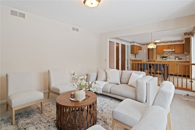 view of carpeted living room