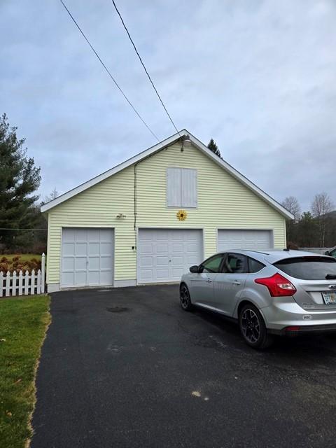 exterior space featuring a garage