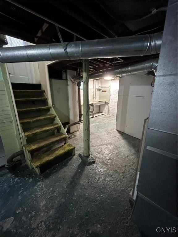 view of basement