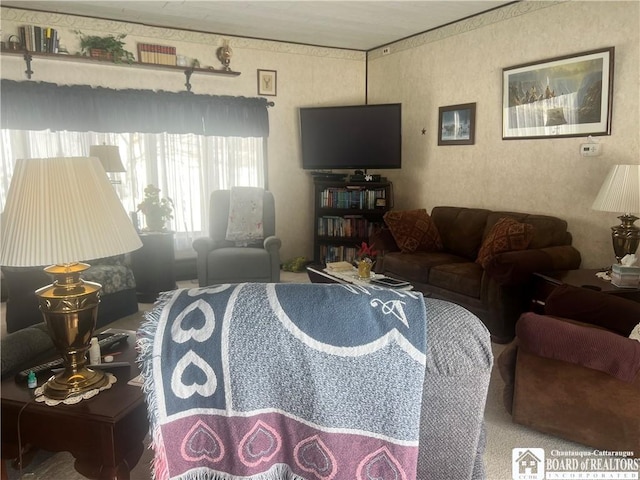 view of carpeted living room