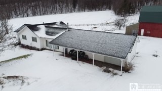 view of snowy aerial view