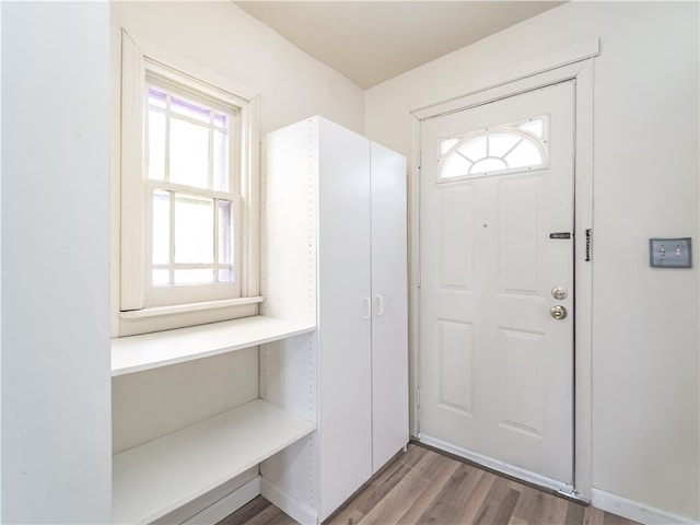 foyer featuring light wood-type flooring