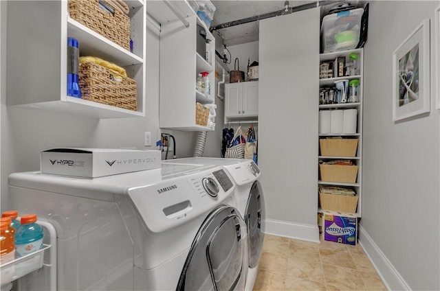 washroom featuring separate washer and dryer