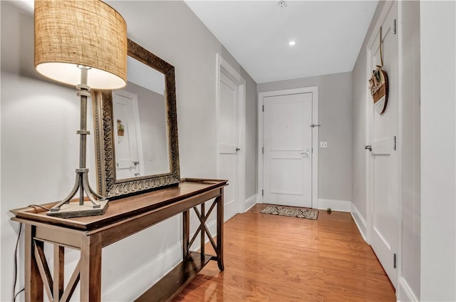 interior space featuring hardwood / wood-style flooring