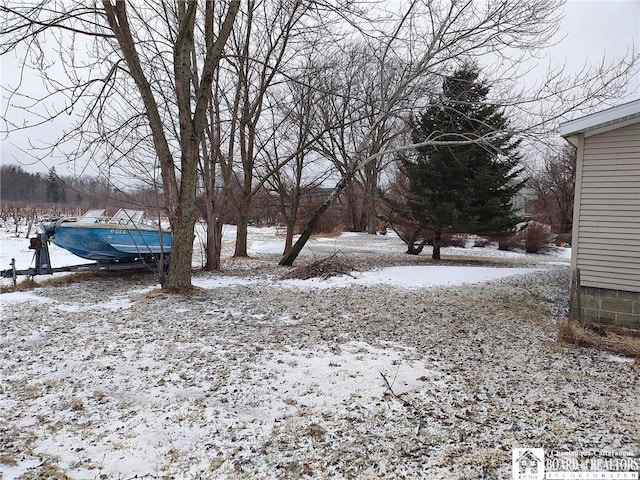 view of snowy yard