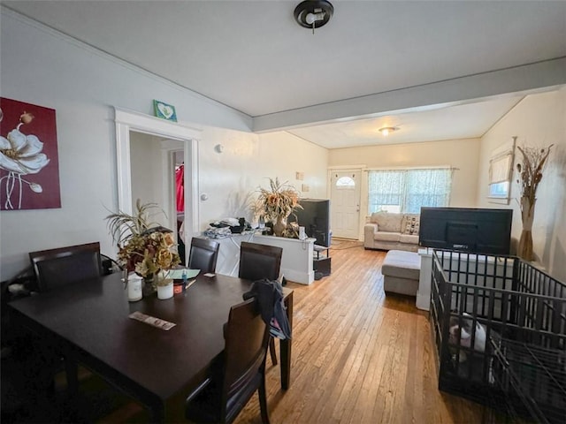 dining area featuring hardwood / wood-style flooring