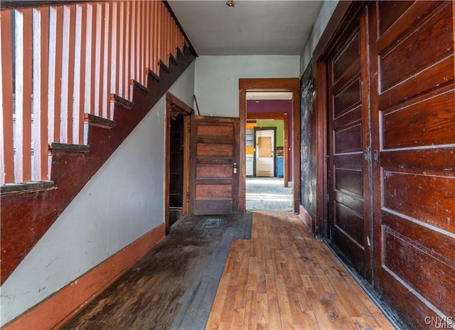 entrance foyer featuring hardwood / wood-style floors