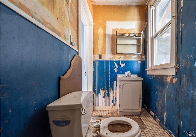 bathroom with toilet and sink