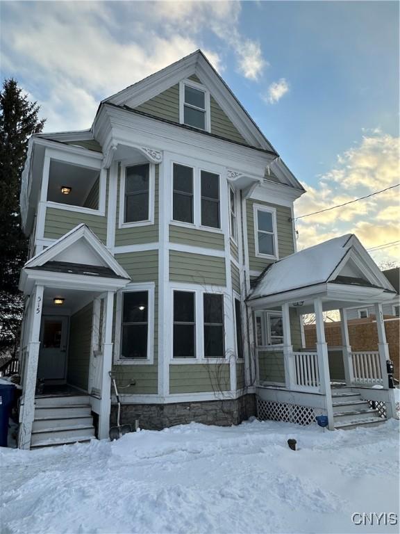 view of greek revival inspired property