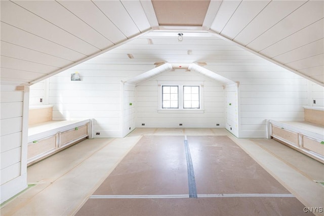 bonus room featuring vaulted ceiling