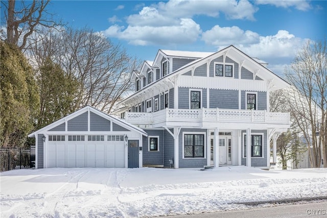 view of front of home featuring a garage