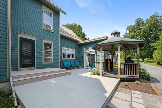 view of patio / terrace featuring a gazebo