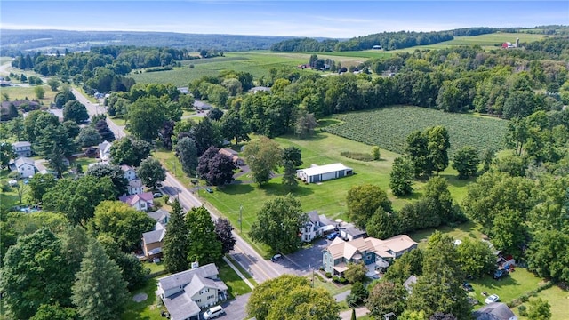 bird's eye view with a rural view