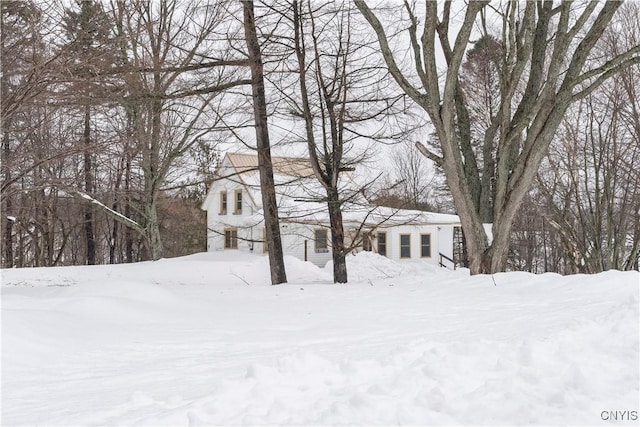 view of snowy yard