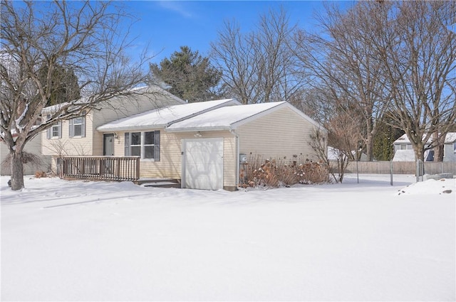 exterior space with an attached garage