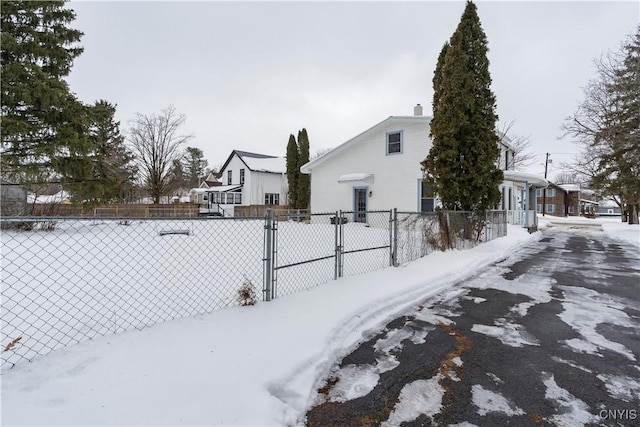 view of snowy yard