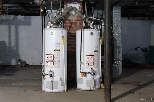 utilities featuring gas water heater