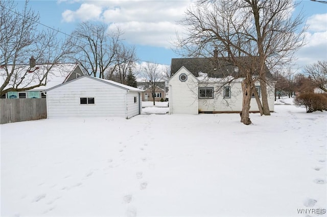 view of snowy yard