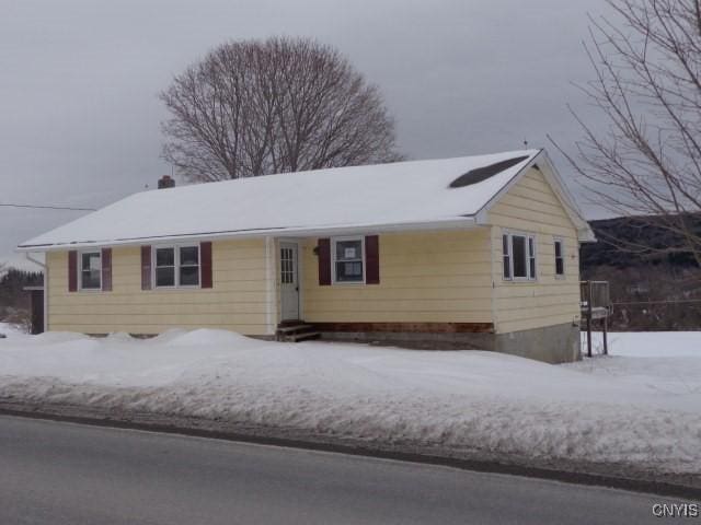 view of single story home