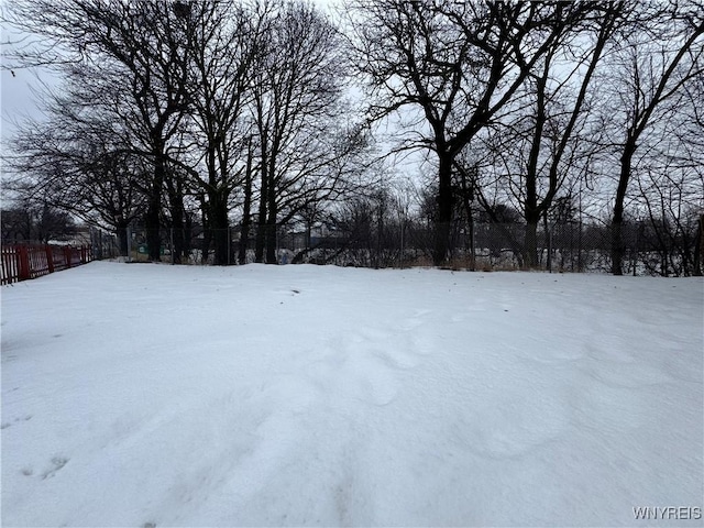 view of snowy yard