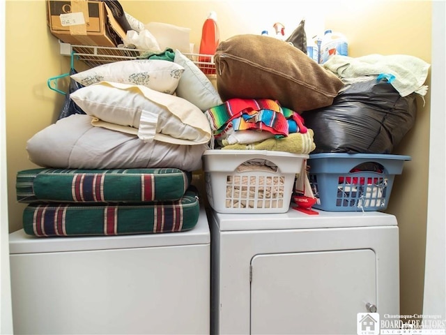 laundry area featuring independent washer and dryer